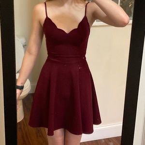 burgundy dress